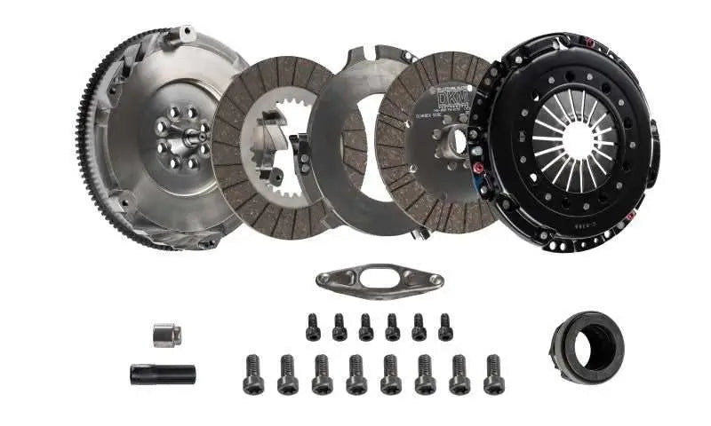 DKM Clutch BMW E9X 335i MS Organic Twin Disc Clutch Kit w/Flywheel 