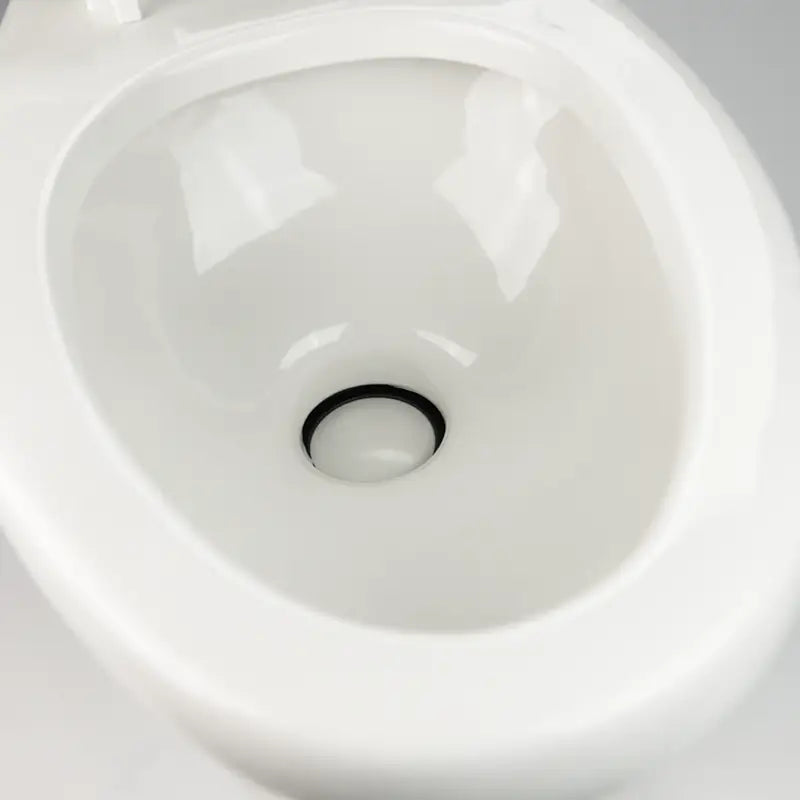 White vitreous ceramic bowl of Dometic 320 Series RV Toilet for comfort