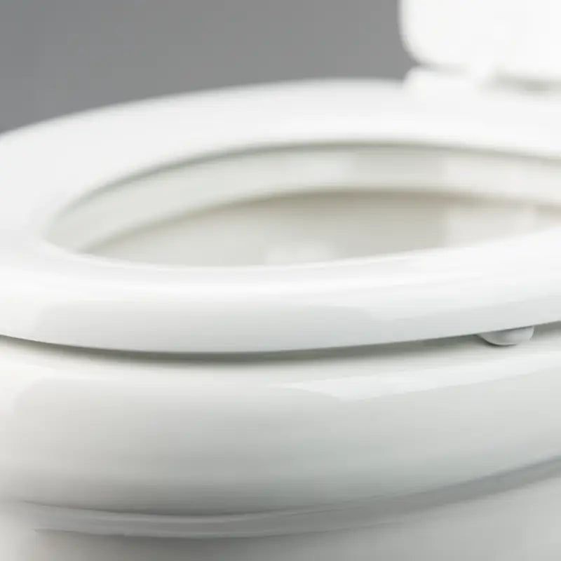 White toilet seat for Dometic 320 Series RV Toilet with vitreous ceramic bowl