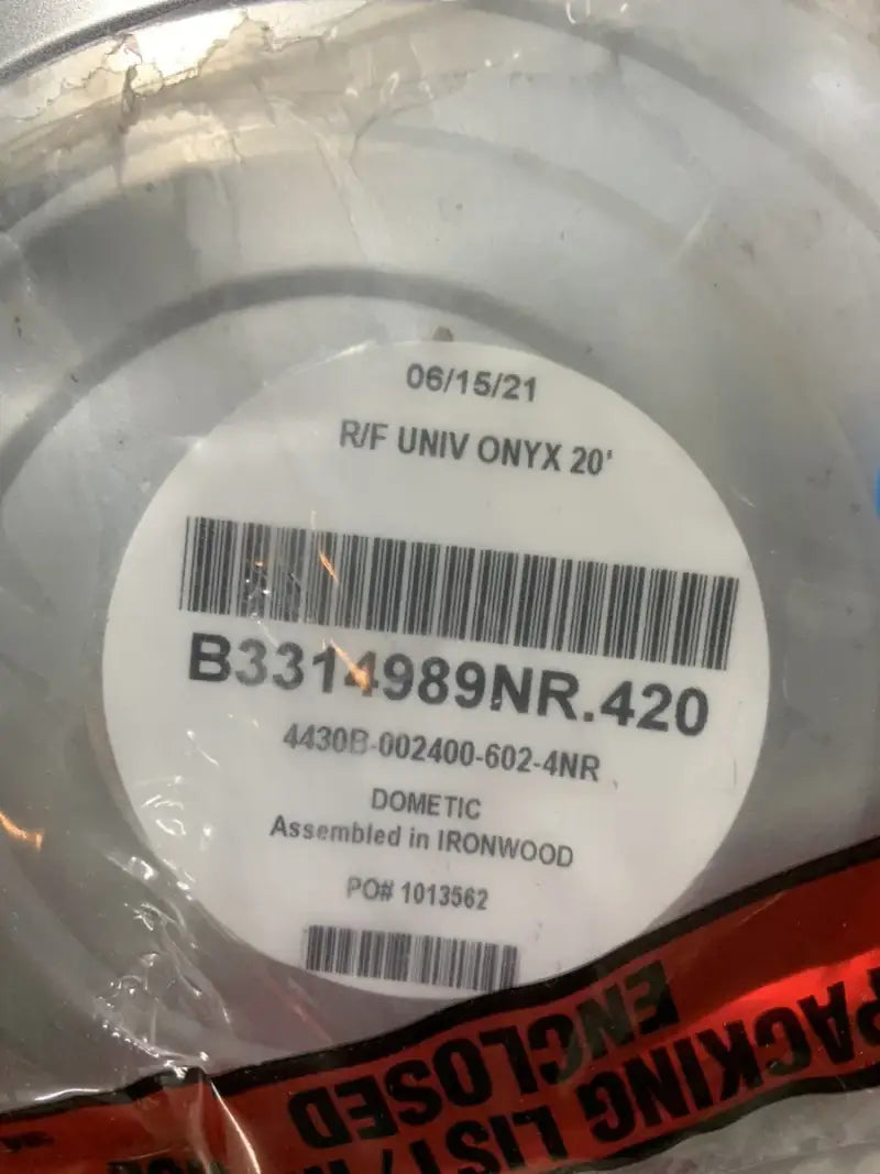 Dometic B3314989NR.420 R/F Univ Pol Onyx 20' - RV and Auto Parts