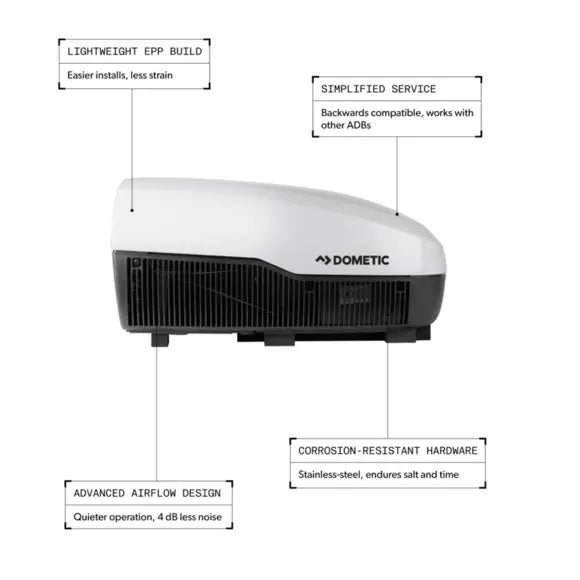 Dometic FJXM3573MWHCS Dometic FreshJet 3 15K Mechanical Commercial White RV Air Conditioner 9610007866