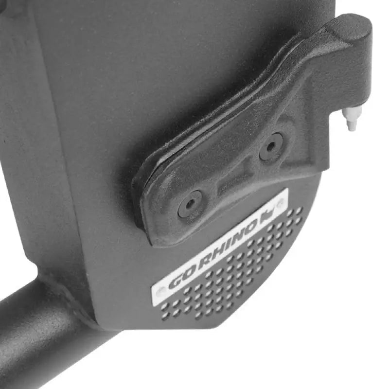 Go Rhino Trailline Jeep JKU Tubular Lower Half Door with Ball Handle and Side Mirrors, Textured Black Steel, Close-up View