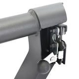Door Tubular Lower Half; With Ball Handle; Textured; Black; Steel; Single; Retention Straps - Truck & Automotive