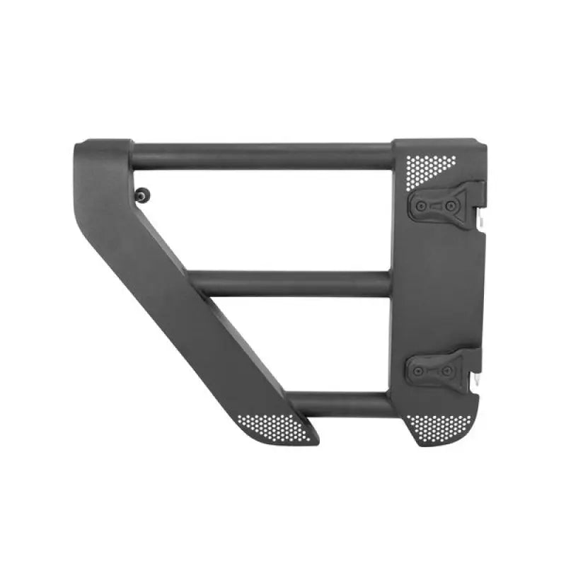 Door Tubular Lower Half; With Ball Handle; Textured; Black; Steel; Single; Retention Straps - Truck & Automotive