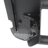 Black textured steel tubular door with ball handle, door retention straps, and side mirrors for Jeep JKU from Go Rhino.