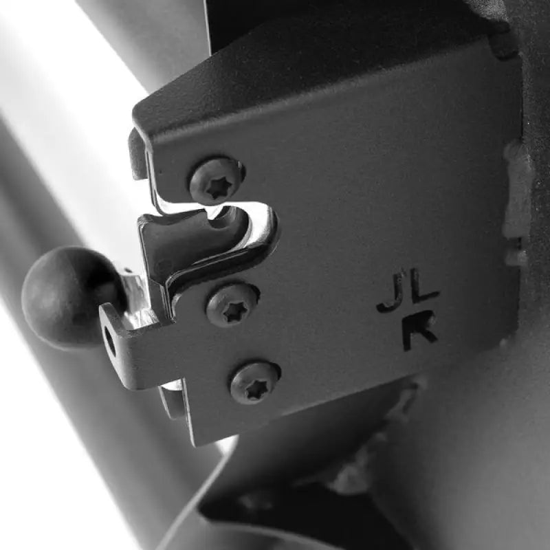 Door Tubular Lower Half; With Ball Handle; Textured; Black; Steel; Single; Retention Straps - Truck & Automotive