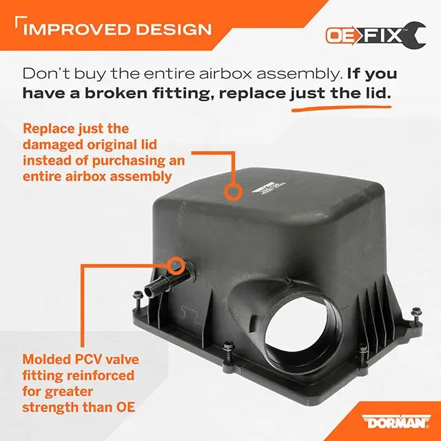 Dorman Limited Lifetime Warranty Air Filter Housing 258-536 - Cleaner Lid