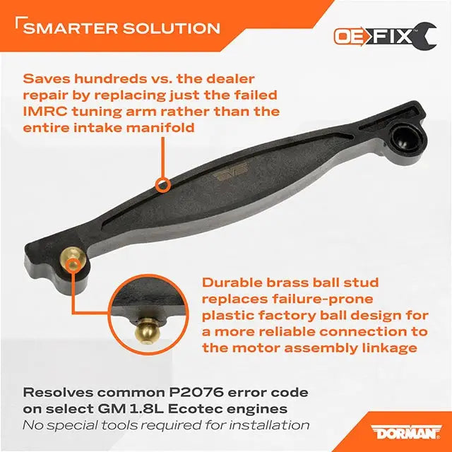 Dorman Limited Lifetime Warranty Intake Manifold Runner Control Arm 911-929A - Tuning Valve