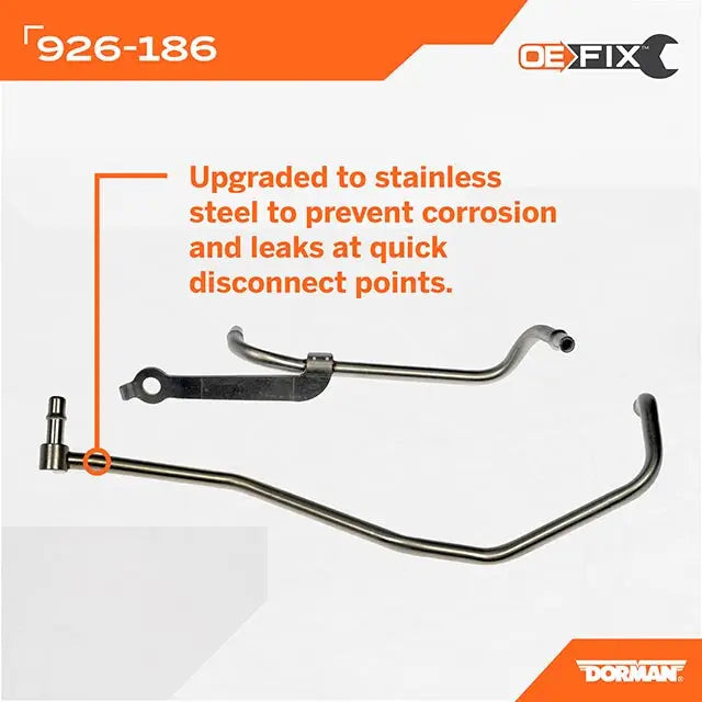 Dorman Limited Lifetime Warranty Turbocharger Coolant Line 926-186 - Turbo Kit