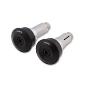 HIGHSIDER Dot Blast Bar Ends Black Pair for Powersports