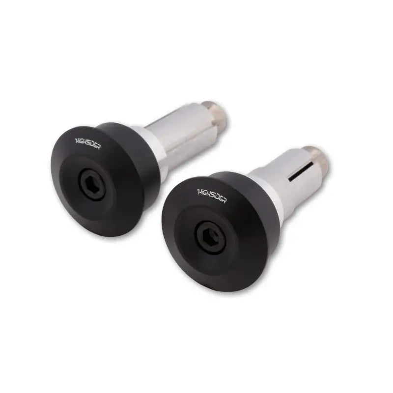HIGHSIDER Dot Blast Bar Ends Black Pair for Powersports