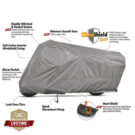 Dowco Cruisers WeatherAll Plus Motorcycle Cover with moisture guard and heat shield