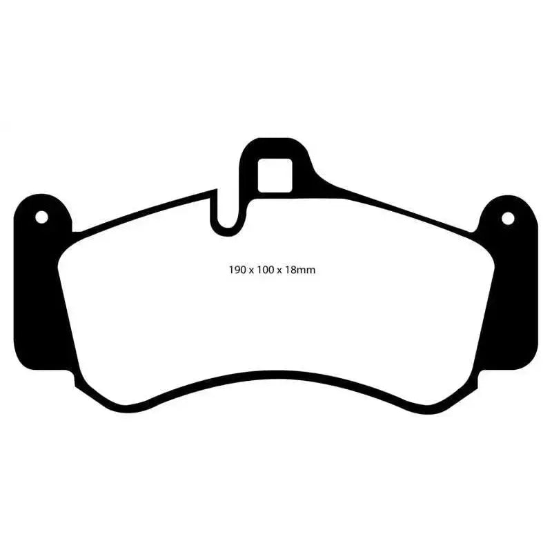 EBC DP41516R EBC 01-03 Porsche 911 (996) (Cast Iron Rotor only) 3.6 Twin Turbo GT2 Yellowstuff Front Brake Pads