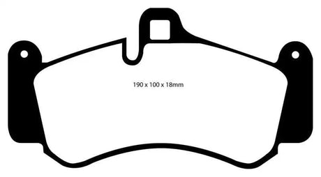 EBC DP41516R EBC 01-03 Porsche 911 (996) (Cast Iron Rotor only) 3.6 Twin Turbo GT2 Yellowstuff Front Brake Pads
