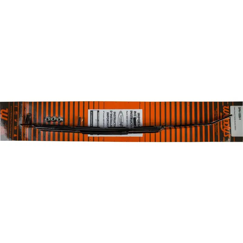 Black windshield wiper blade with mounting hardware for DP6-1225 Dooly Carbide Runner