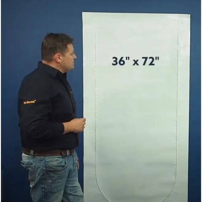 DR.Shrink Easy To Install Boat Shrink Wrap Access Door DS-72 - 36 72 Zipper Clea