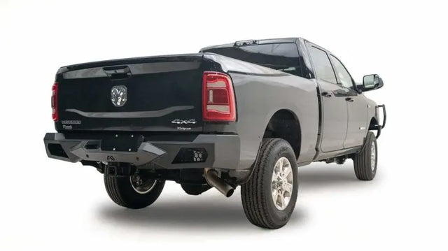 DR19-E4451-1 Fab Fours 2019 Dodge HD with Vengeance Rear Bumper, offering enhanced protection and stylish rear-end design for trucks, RV, Automotive, Powersports, off-road, marine, exterior, truck accessories, interior, truck bed, RV parts, Bumpers, Grilles & Guards, AVADA - Best Sellers, Must Haves