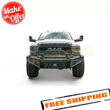 Fab Fours Black Steel Elite Front bumper DR19-Q4462-1 on a rugged RAM truck, showcasing its durable and sleek design, with the text "Free Shipping" highlighted.