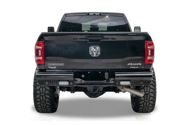 DR19-T4450-1 Fab Fours Black Steel Rear bumper, crafted from high-quality black steel, providing ultimate protection and rugged appearance, perfect for off-road use, durable and strong construction, Bumpers, Grilles & Guards, AVADA - Best Sellers, Must Haves