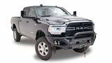 DR19-X4452-1 Fab Fours Matrix Pre-Runner on Dodge HD 2019, showcasing heavy-duty construction and sleek Matrix design, ideal for off-road protection.