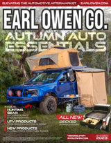 Blue off-road truck with rooftop tent on dr5 decked truck bed for extra storage space