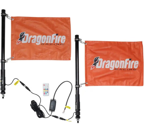 DragonFire Racing 2Ft Spiral Led Whip - Black - 522806 - Lights