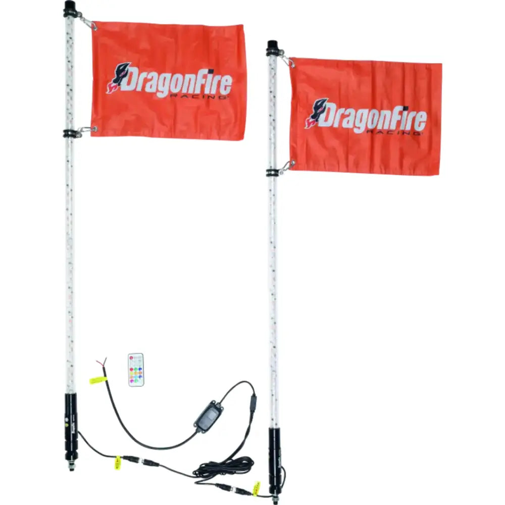 DragonFire Racing 6Ft Spiral Led Whip - Smoked - 522808 - Lights