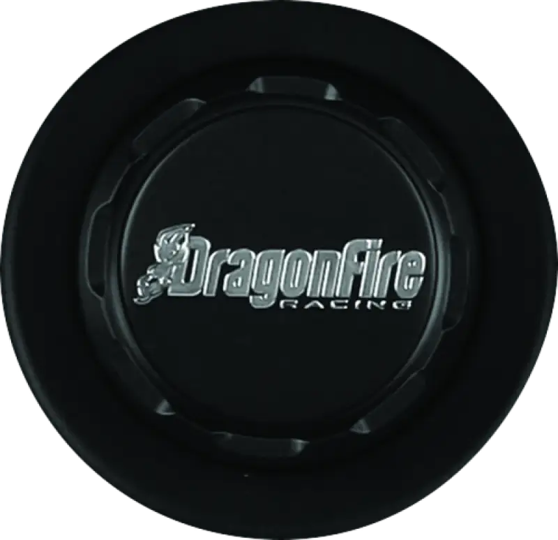 Black hubcap with logo for Dragonfire Racing Dragonfire Center Caps product