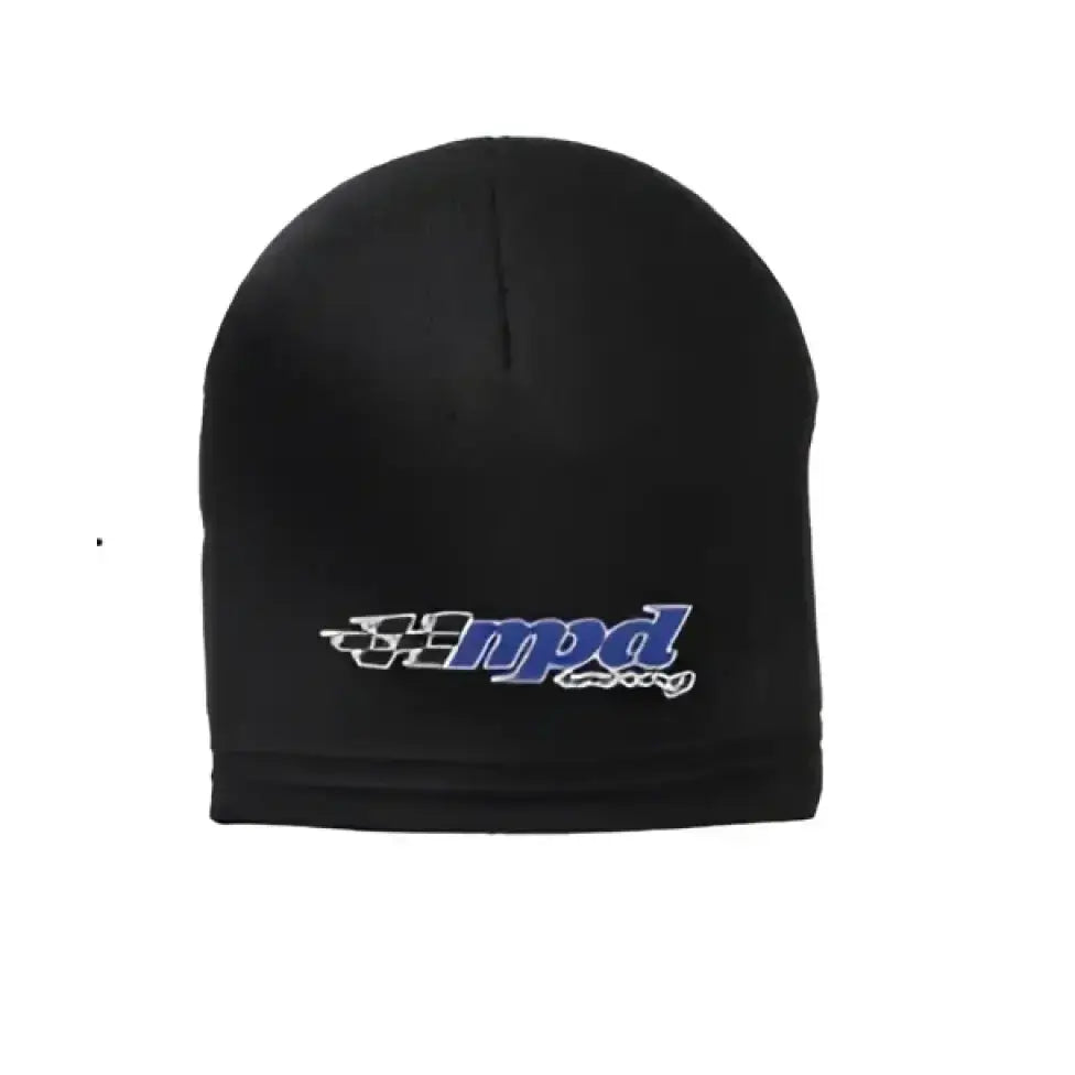 Black knit beanie featuring the DFR Circle Logo from DragonFire Racing