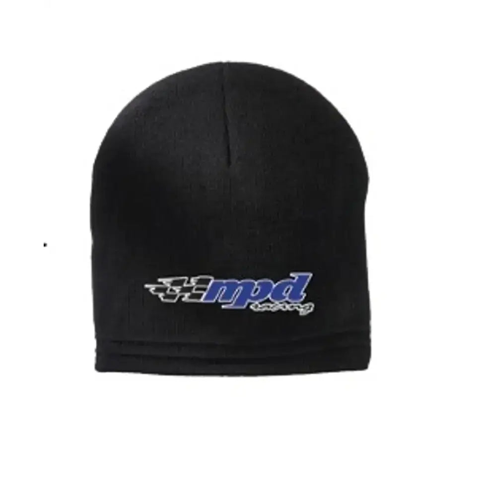 Black beanie with DragonFire Racing DFR Circle Logo for racing fans