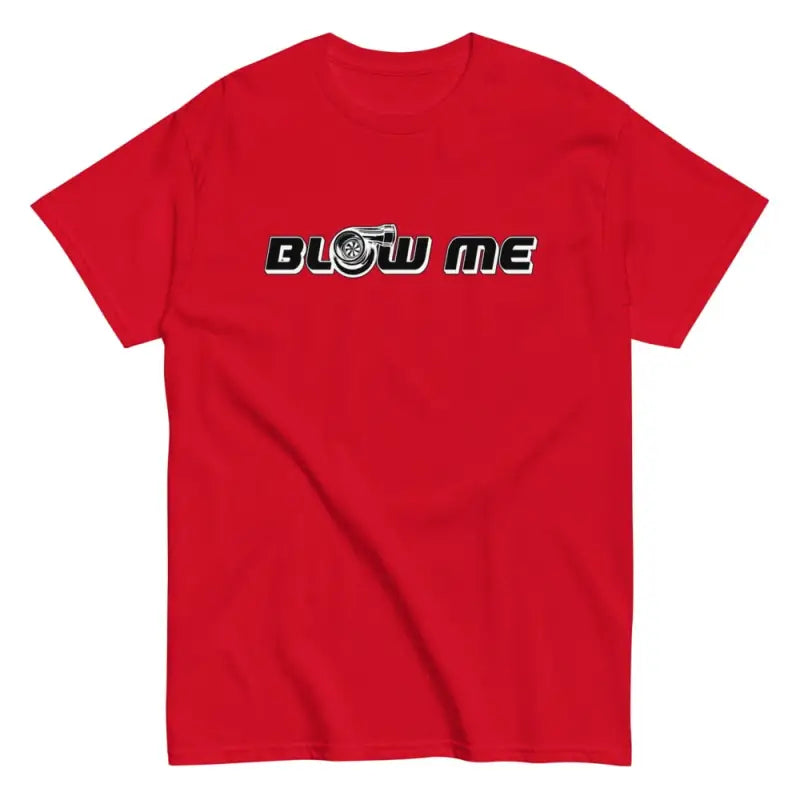 Red DragonFire Racing DFR Circle Logo T-shirt with Blow Me graphic for racing fans