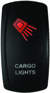 Black cargo lighted switch for cargo lights by DragonFire Racing Lighted Switch Blue