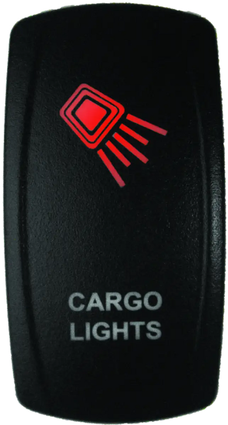 Black cargo lighted switch for cargo lights by DragonFire Racing Lighted Switch Blue