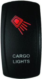 Black cargo lights switch with red illumination for DragonFire Racing lighted cargo lights