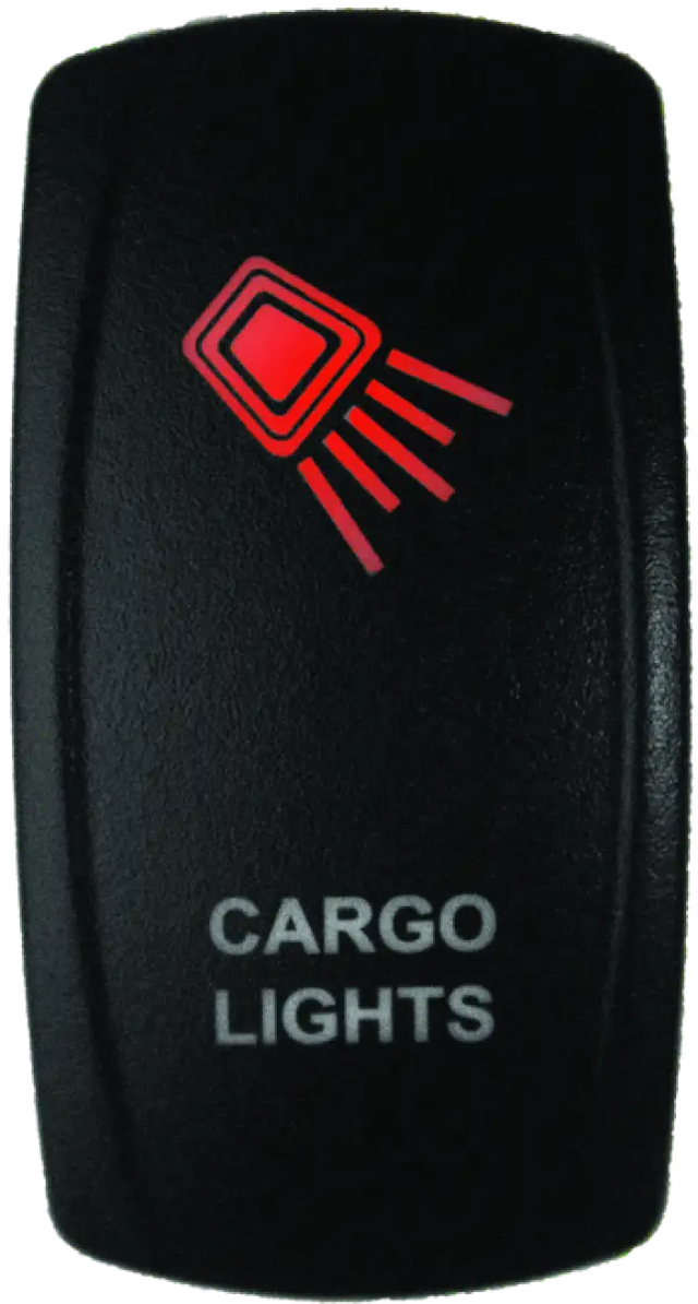 Black cargo lights switch with red illumination for DragonFire Racing lighted cargo lights