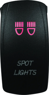 Illuminated spot lighted switch for DragonFire Racing cargo lights on/off red dashboard
