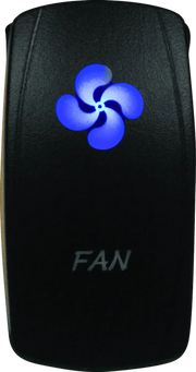 Illuminated DragonFire Racing Lighted Switch Fan On/Off Blue for racing fans
