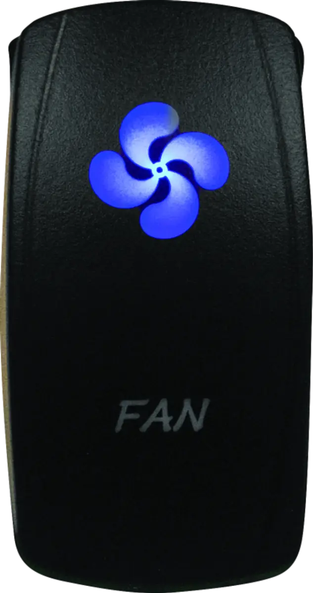 Illuminated DragonFire Racing Lighted Switch Fan On/Off Blue for racing fans