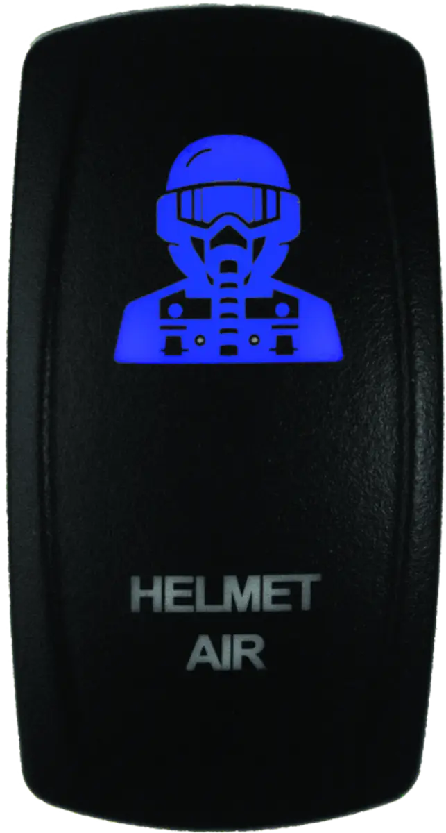 Illuminated helmet air switch from DragonFire Racing for easy hel air on/off control