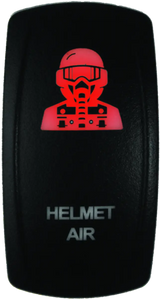 Black helmet air switch for DragonFire Racing lighted switch system on/off button