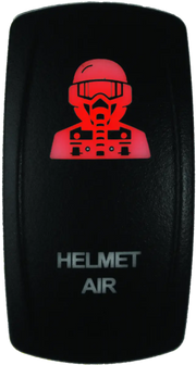 Black helmet air switch for DragonFire Racing lighted switch system on/off button