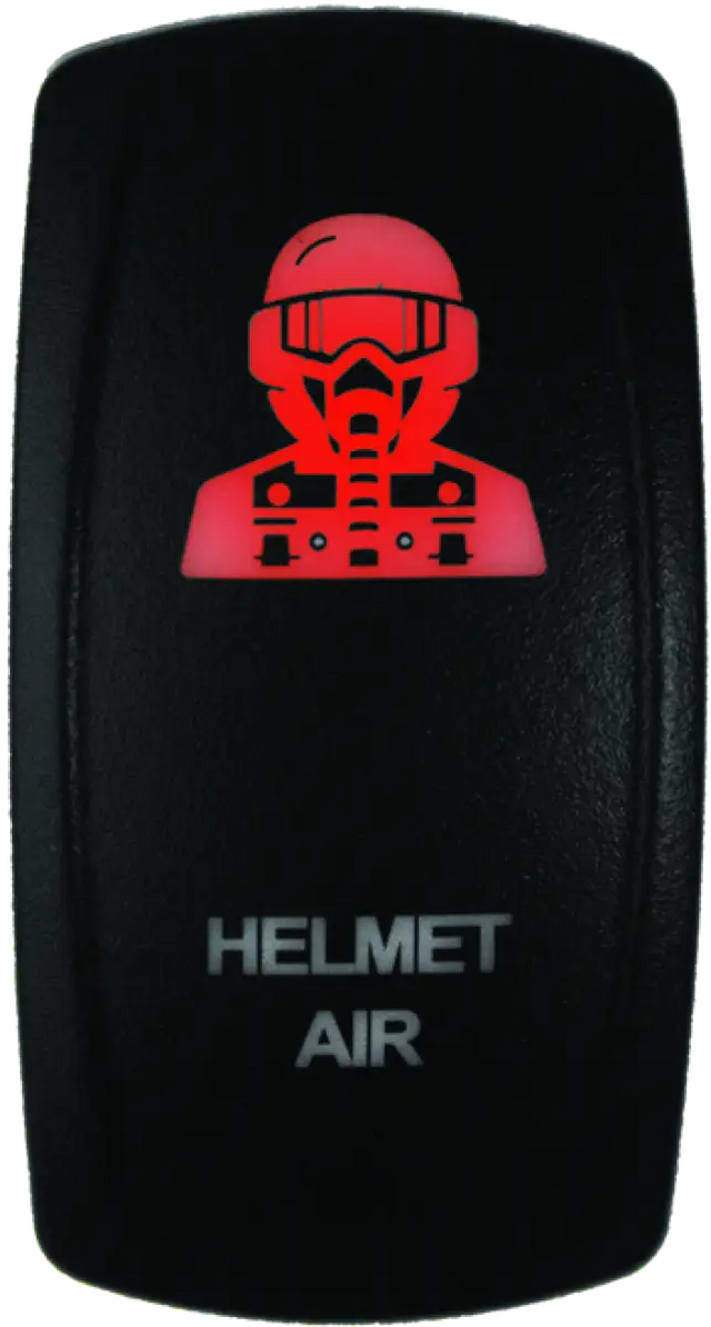 Black helmet air switch for DragonFire Racing lighted switch system on/off button