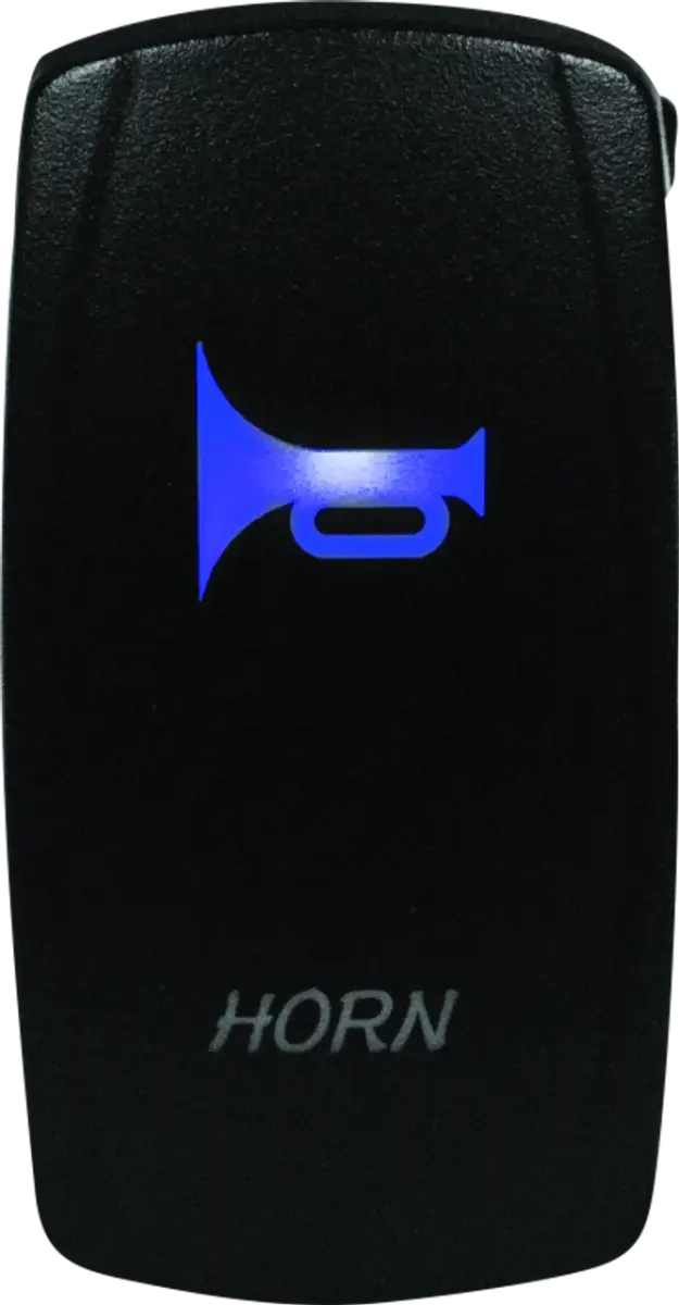 Illuminated horn switch from DragonFire Racing Lighted Switch Horn On/Off Blue 521371