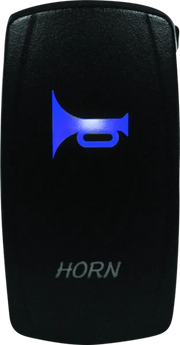Illuminated horn switch from DragonFire Racing Lighted Switch Horn On/Off Blue