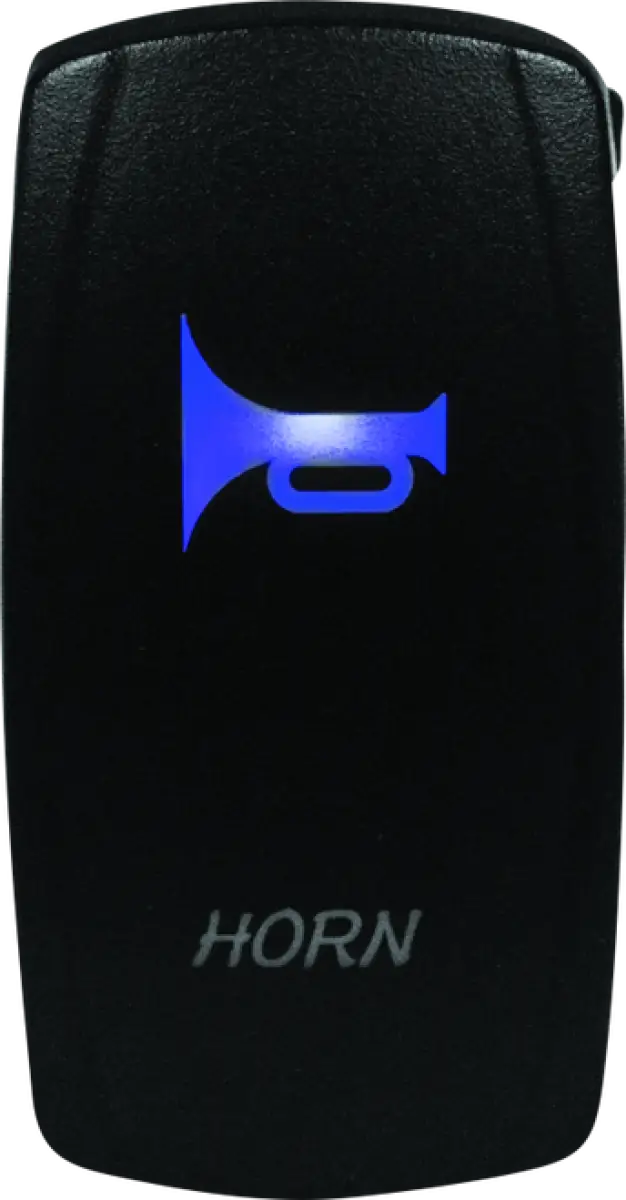 Illuminated horn switch from DragonFire Racing Lighted Switch Horn On/Off Blue
