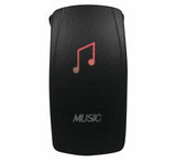 Black DragonFire Racing Lighted Switch with music note for racing lighted switch setups