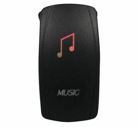 Black DragonFire Racing Lighted Switch with music note for racing lighted switch setups