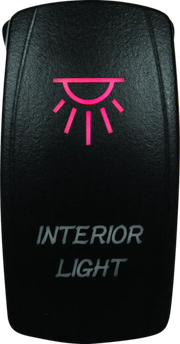 Black interior light switch for DragonFire Racing Lighted Switch On/Off Red 521378