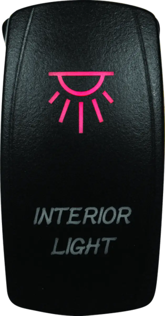 Black interior light switch for DragonFire Racing Lighted Switch On/Off Red 521378