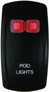 DragonFire Racing Lighted Switch On/Off Red - 522615 - Interior Accessories